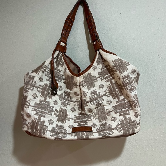 Lucky Brand Tan and Cream Shoulder Bag - Picture 1 of 8